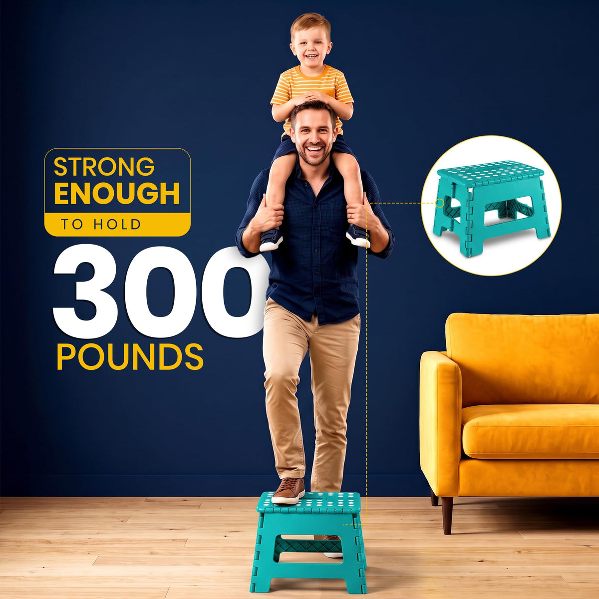 9 Inch Anti-Slip Folding Step Stool K345