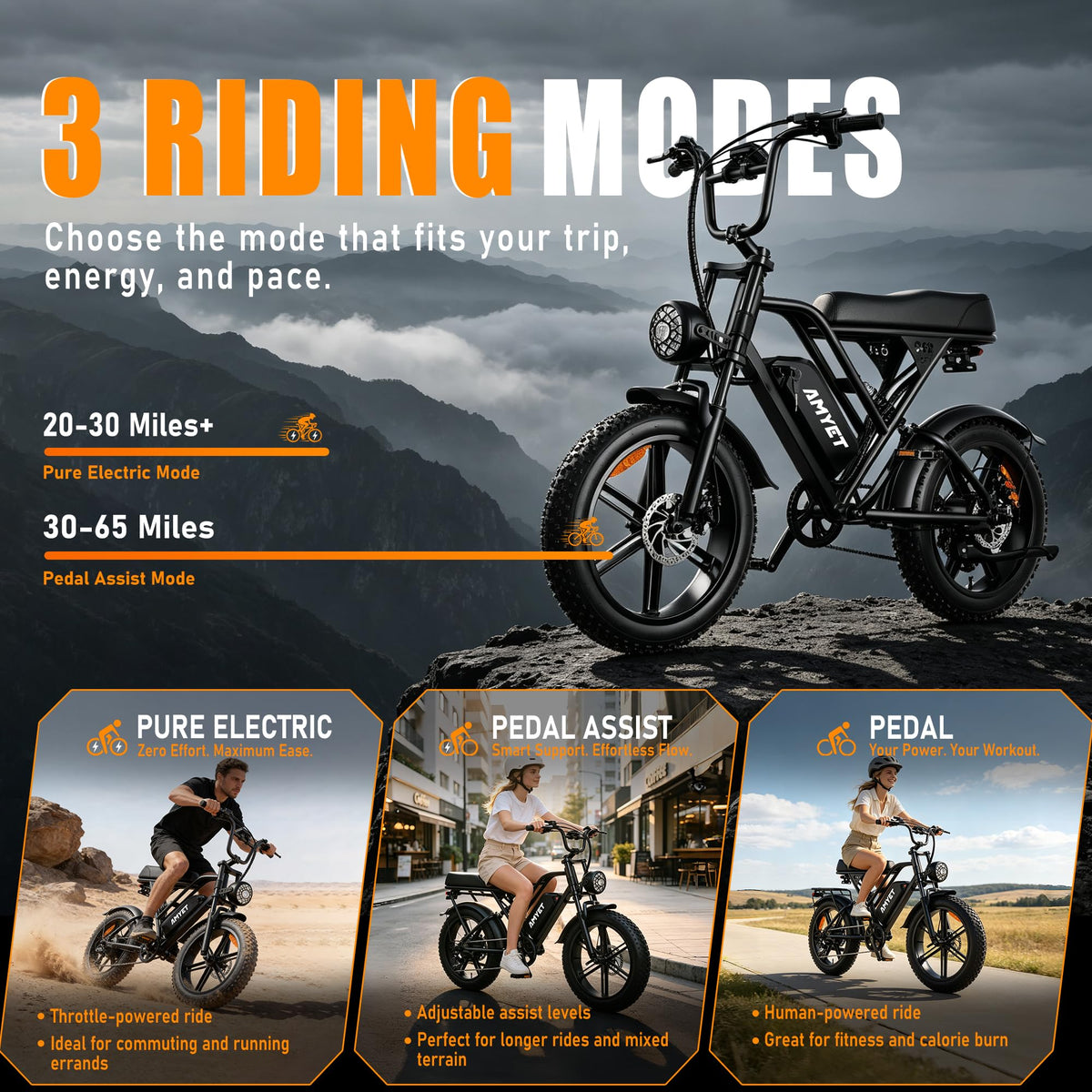 20'' Fat Tire Electric Bike W34197