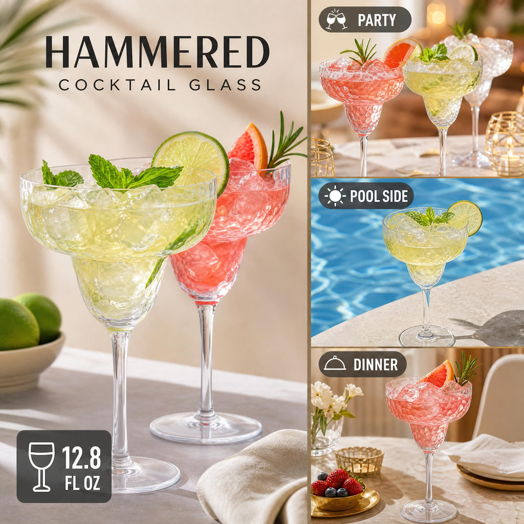 6 Pack 13 OZ Acrylic Stemmed Glasses Q483660