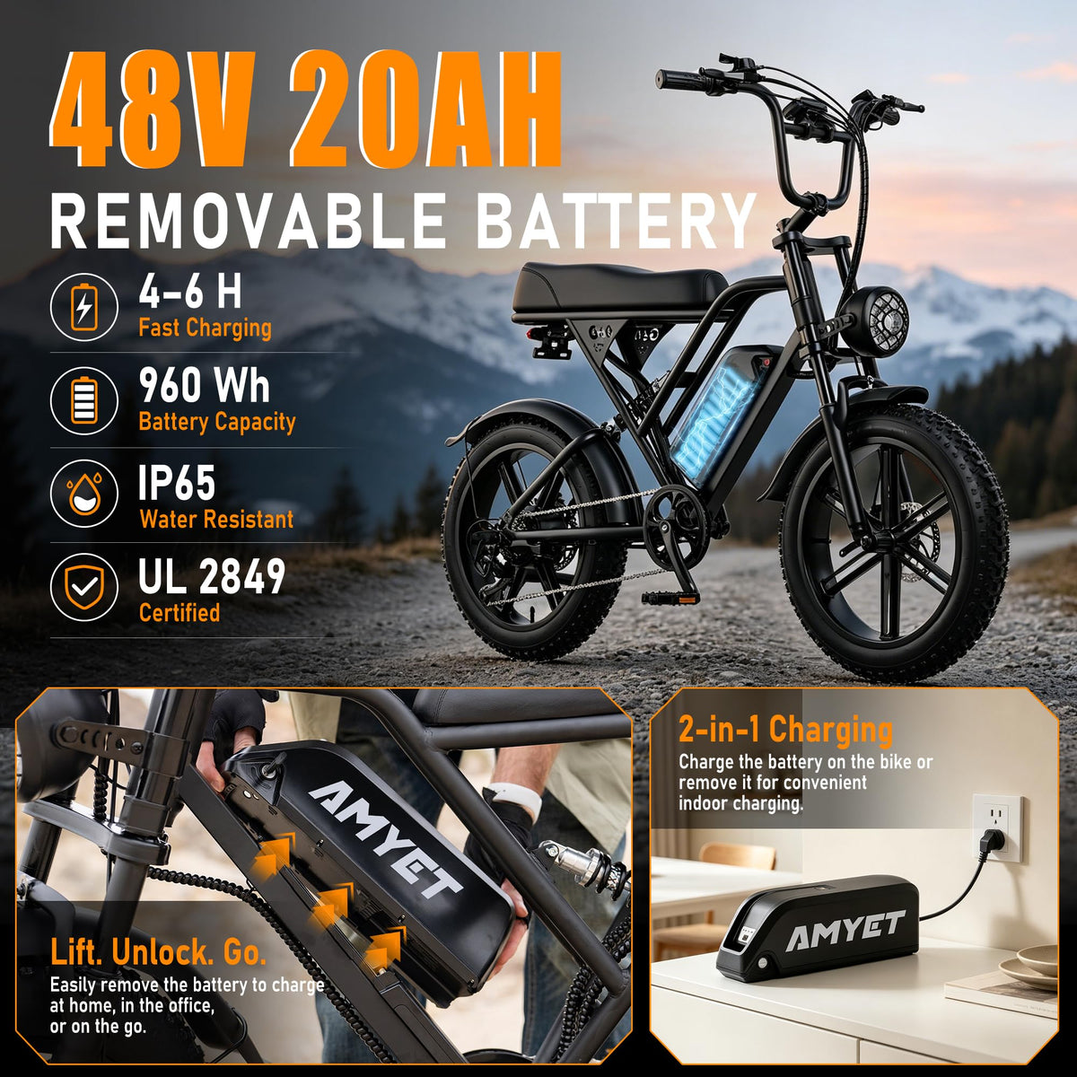 20'' Fat Tire Electric Bike W34197