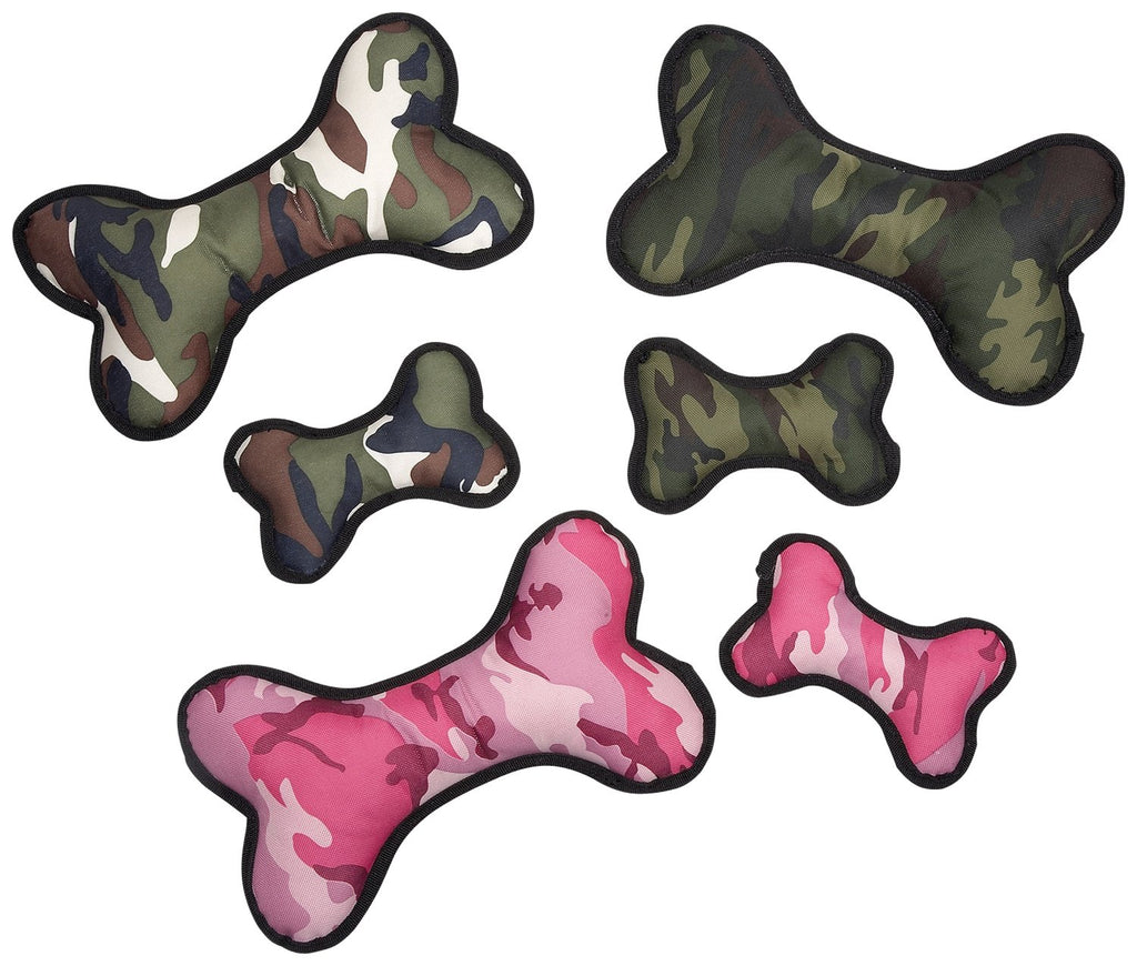 Green Camo Small Bone Dog Toys Q5077