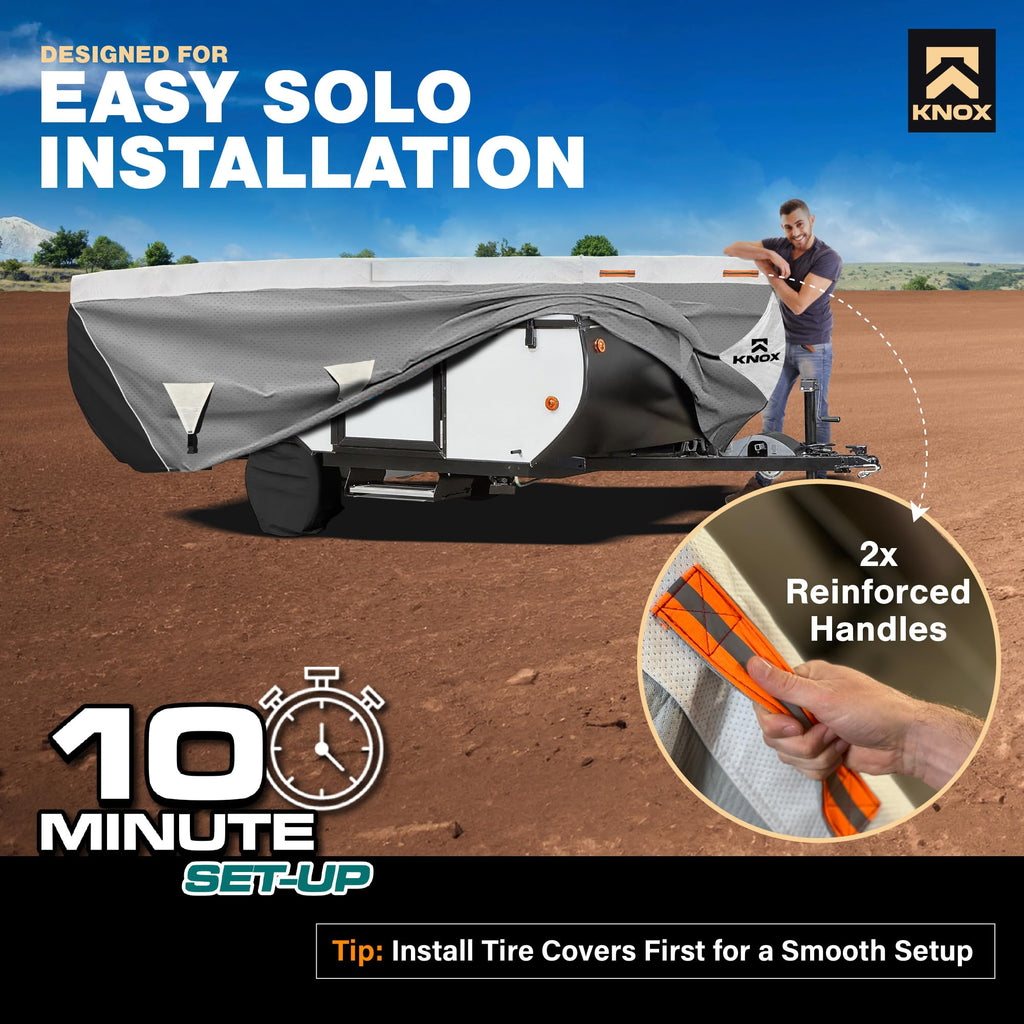 Anti-Tear 7 Layer APEX Fabric Folding Camper Cover 14-16 ft J742