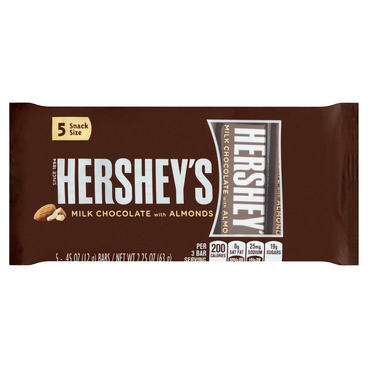 Milk Chocolate with Almonds Snack Size 2.25 oz Z179