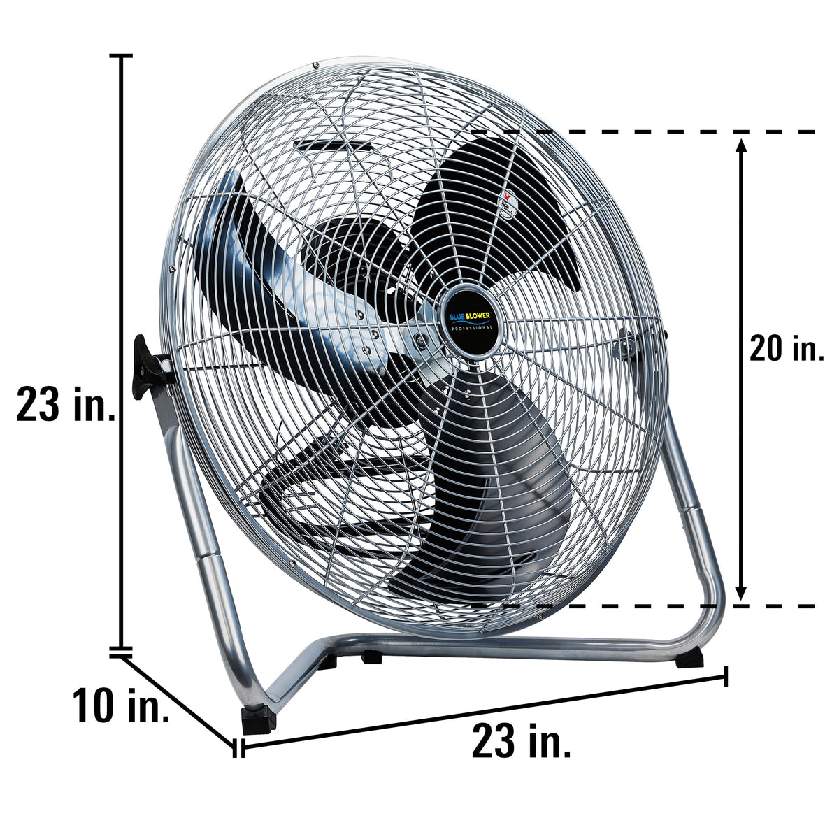 Blue 20 Inch High Velocity 4600 CFM 3 Speed Floor Fan P69765