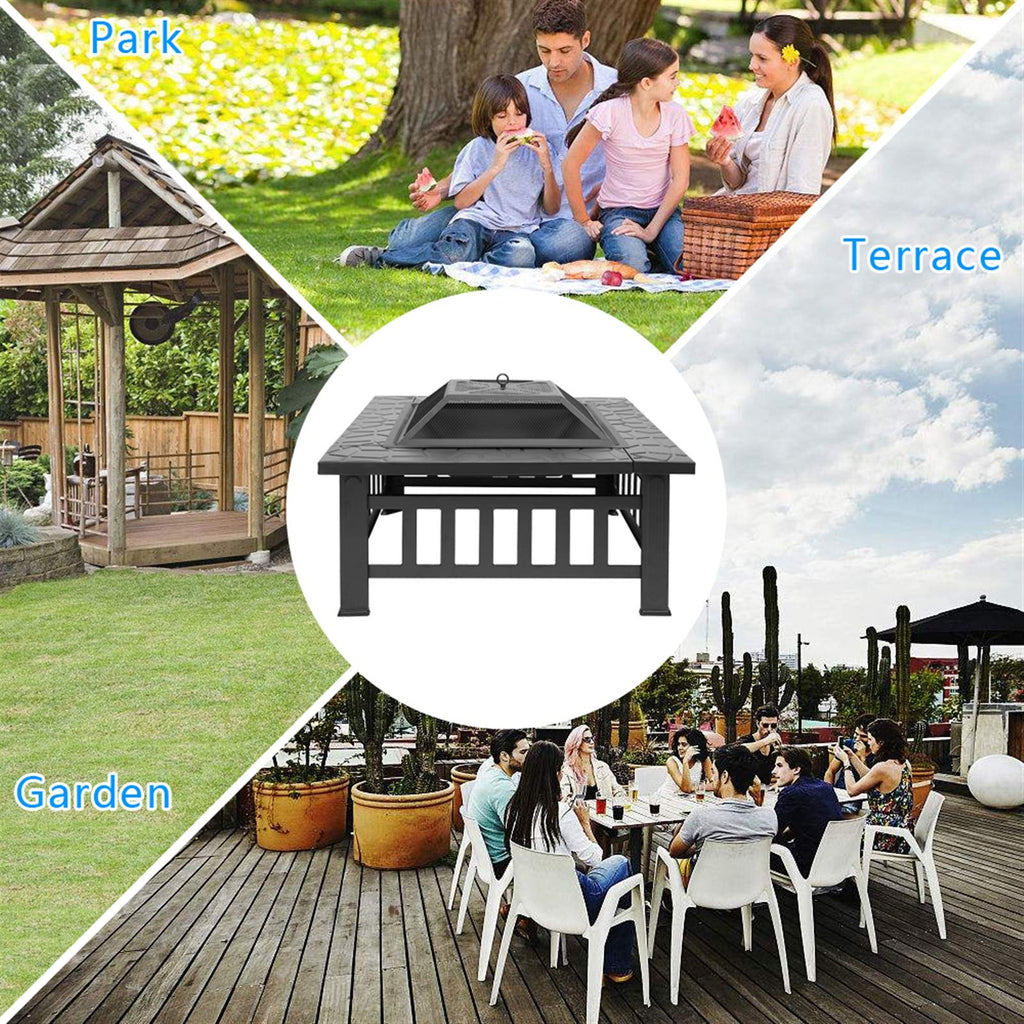 32 Inch Square Fire Pit U9166