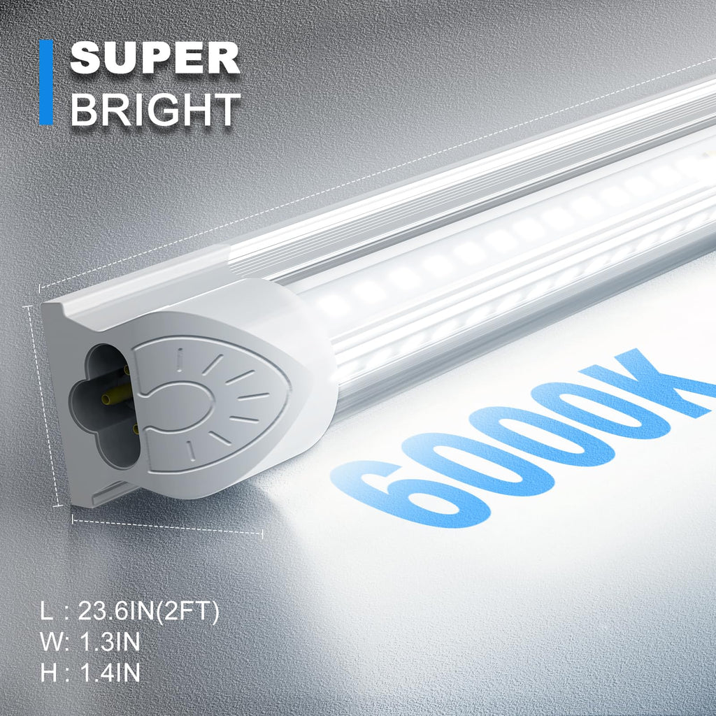 2FT 22W 3300LM 6000K Cool White Linkable LED Shop Lights I10775