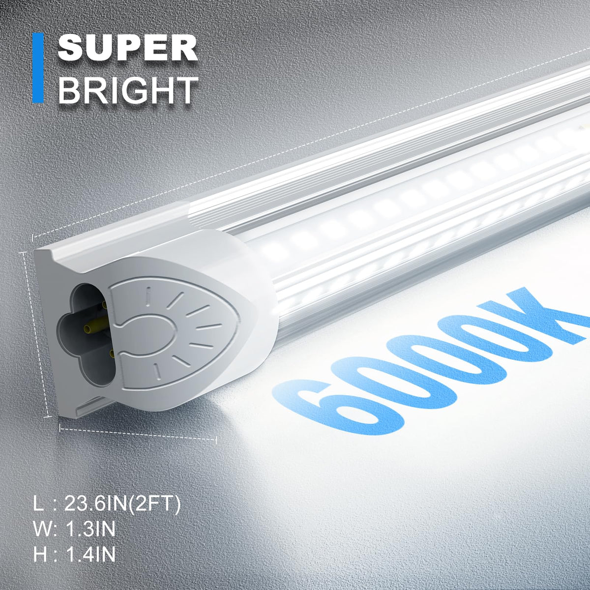 2FT 22W 3300LM 6000K Cool White Linkable LED Shop Lights I10775