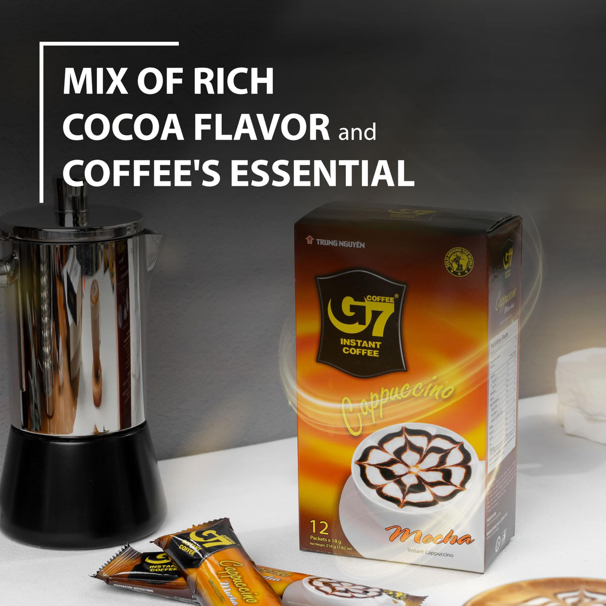 Pure Black and Cappucino Mocha Instant Coffee N42640