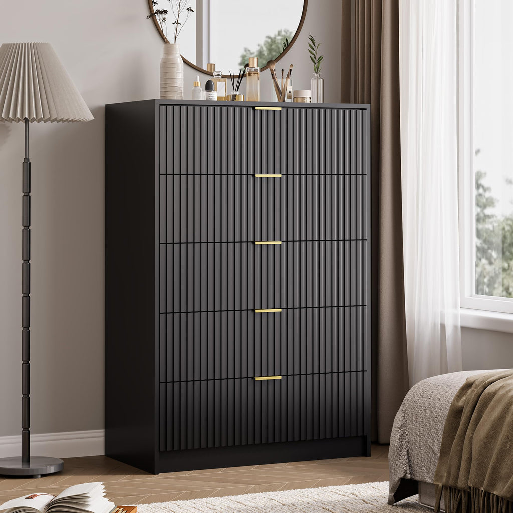 47" Tall Fluted 5-Drawer Dresser T387