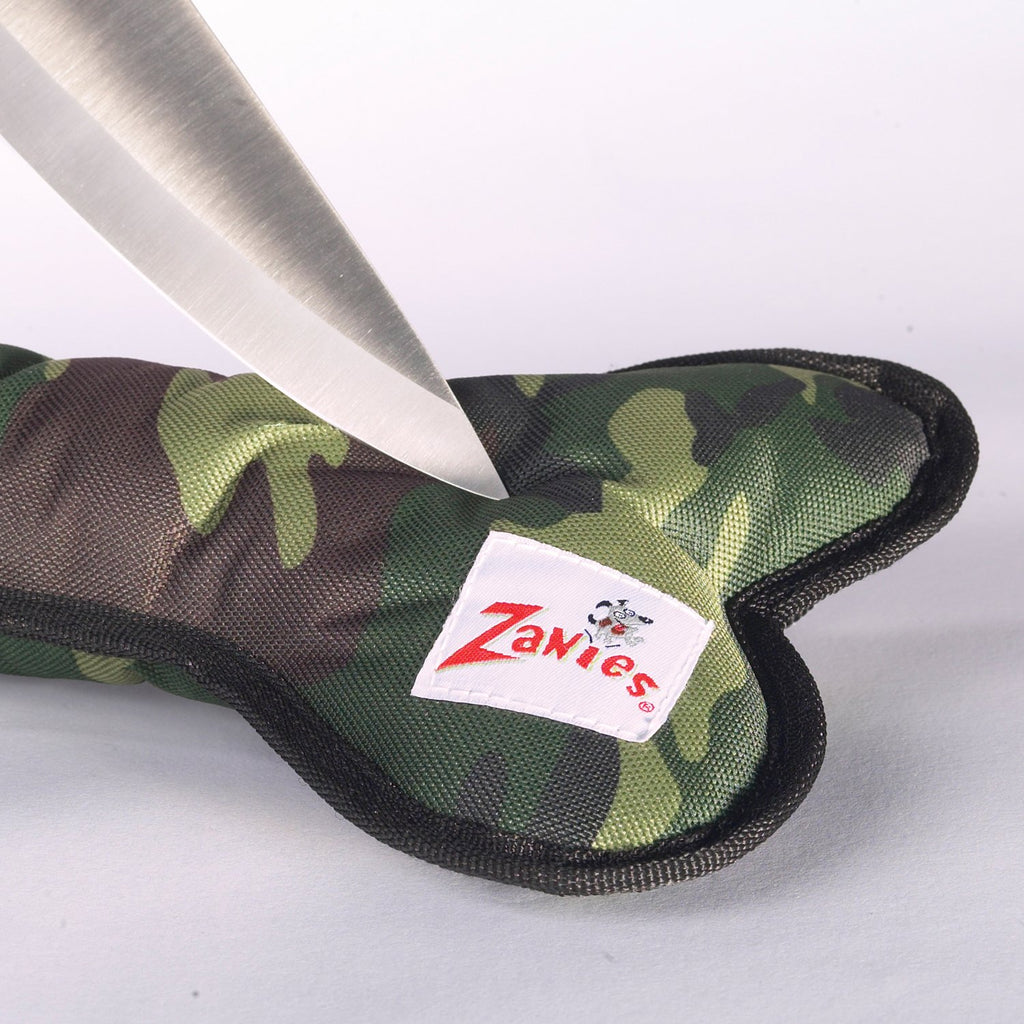 Green Camo Small Bone Dog Toys Q5077