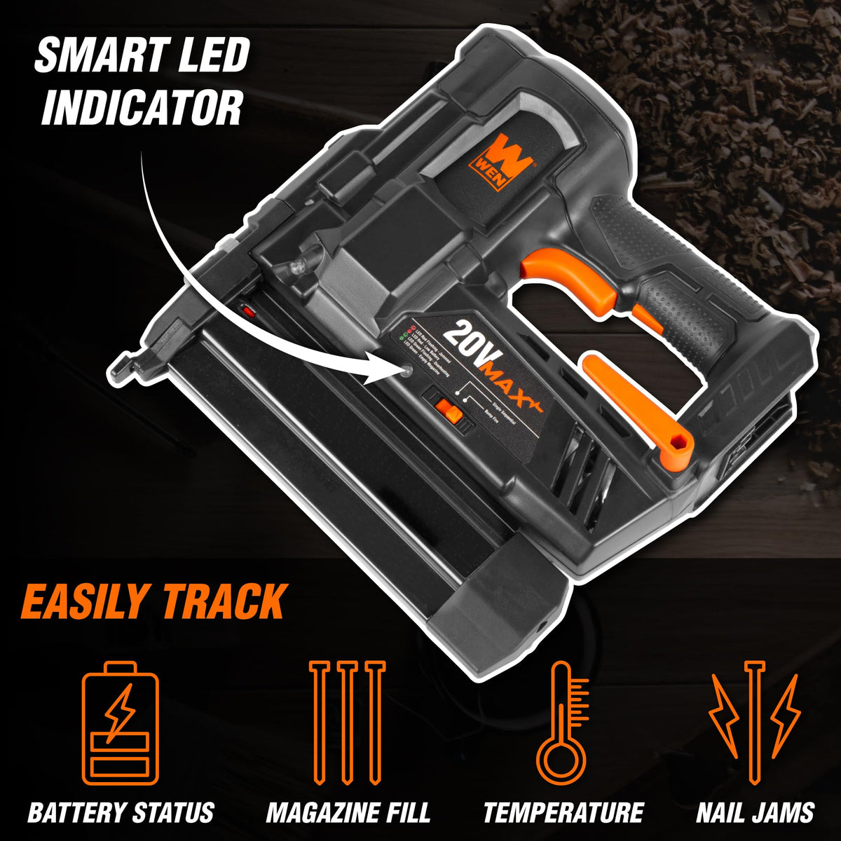 20V Max Cordless 18-Gauge Brad Nailer with Battery and Charger U16987