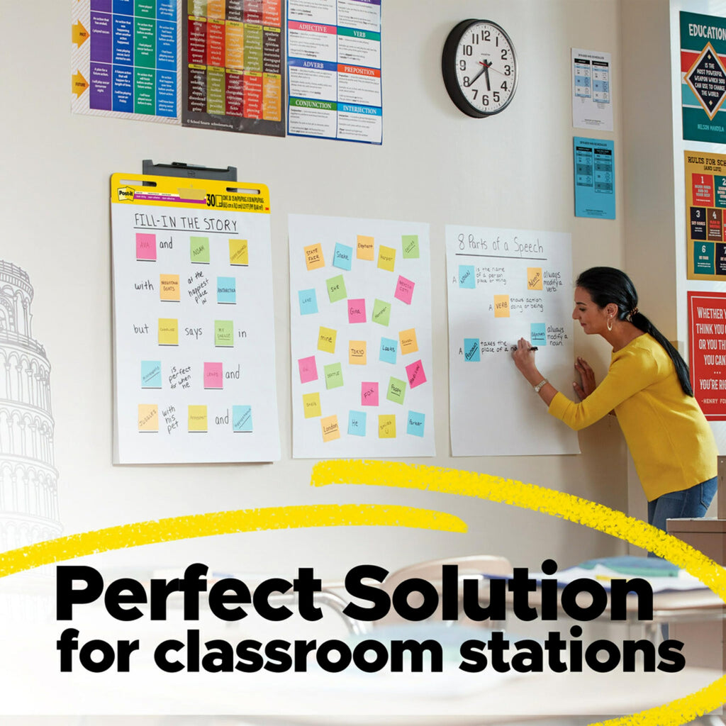 Super Sticky Easel Pad, 25 x 23 in, White, 2 Pads I605