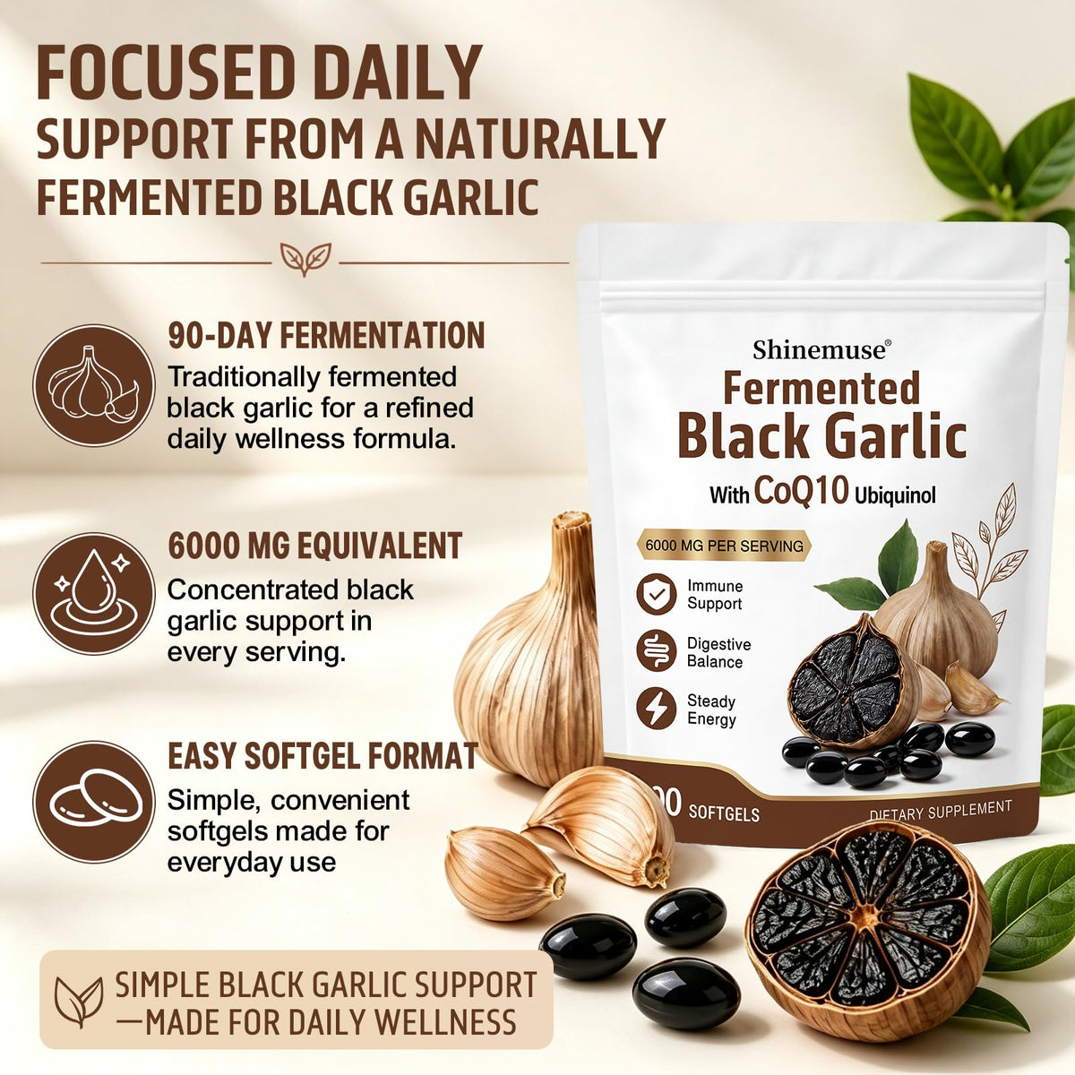 Black Garlic Extract 300 Softgels X8609