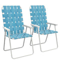 Set of 2 Blue Patio Folding Chairs X190499