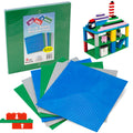 Green Blue White 10x10" Building Bricks Baseplates 4 Pack I27349