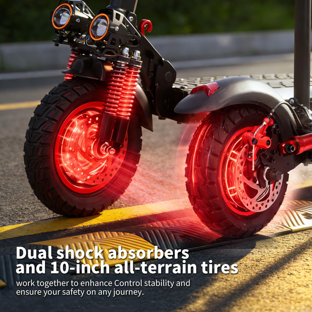 Electric Scooter with Seat, 1200W Motor, 28 MPH, 40 Miles Range, 48V 21AH Battery, 11" Off-Road Tire, Folding R240