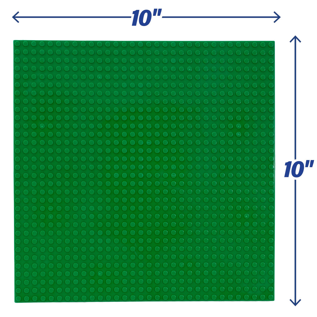 Green Blue White 10x10" Building Bricks Baseplates 4 Pack I27349