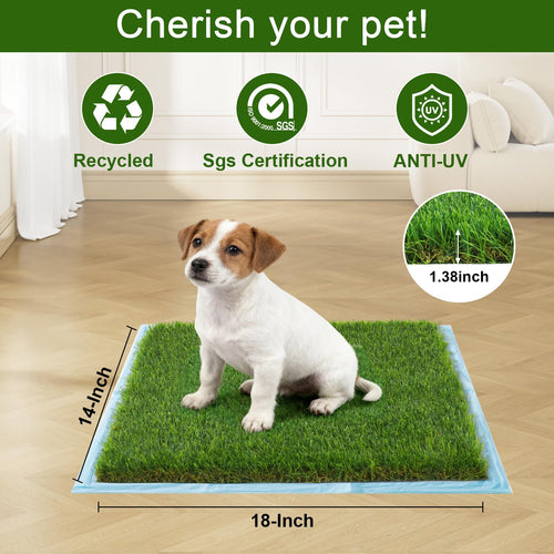 2 Pack 14 x 18 Inch Artificial Grass Dog Pee Pads H97326