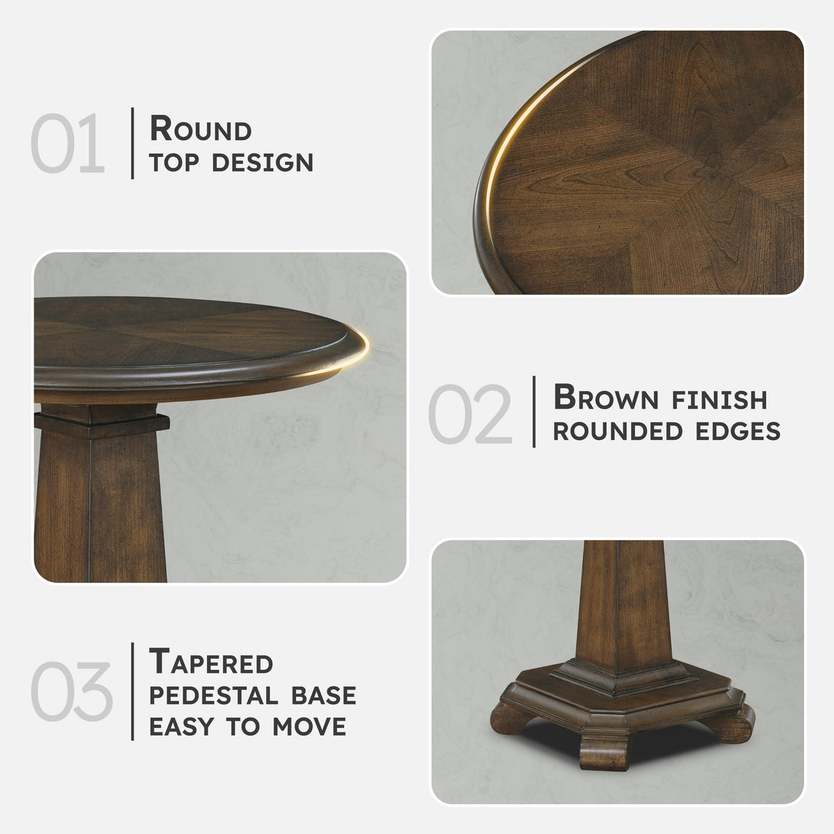 22" Round Wood End Table D72461