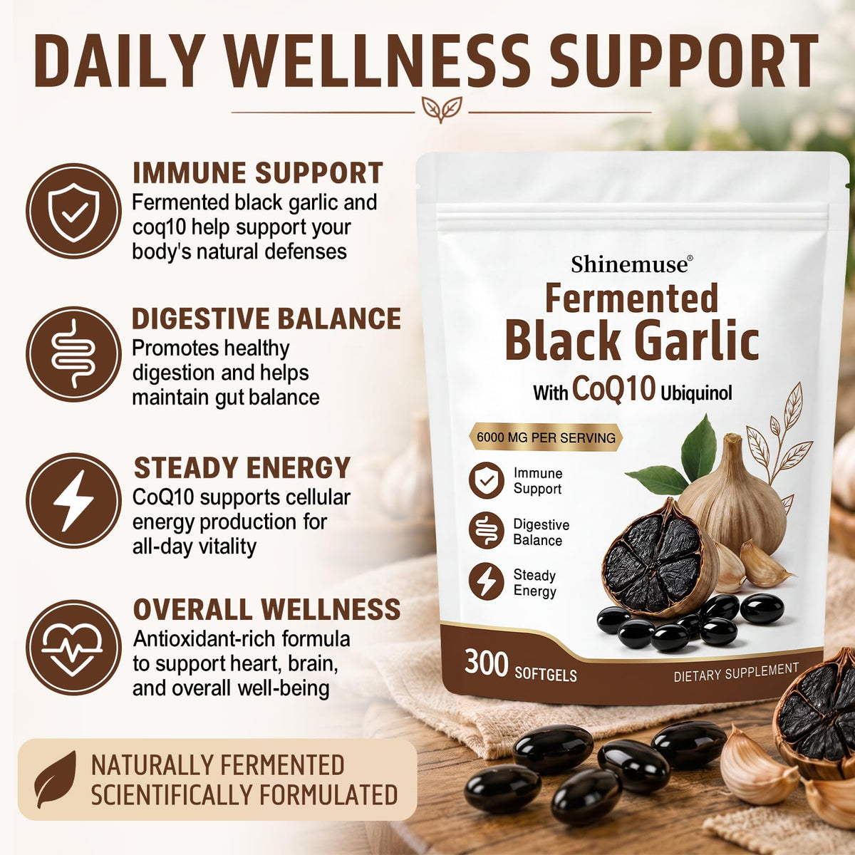 Black Garlic Extract 300 Softgels X8609