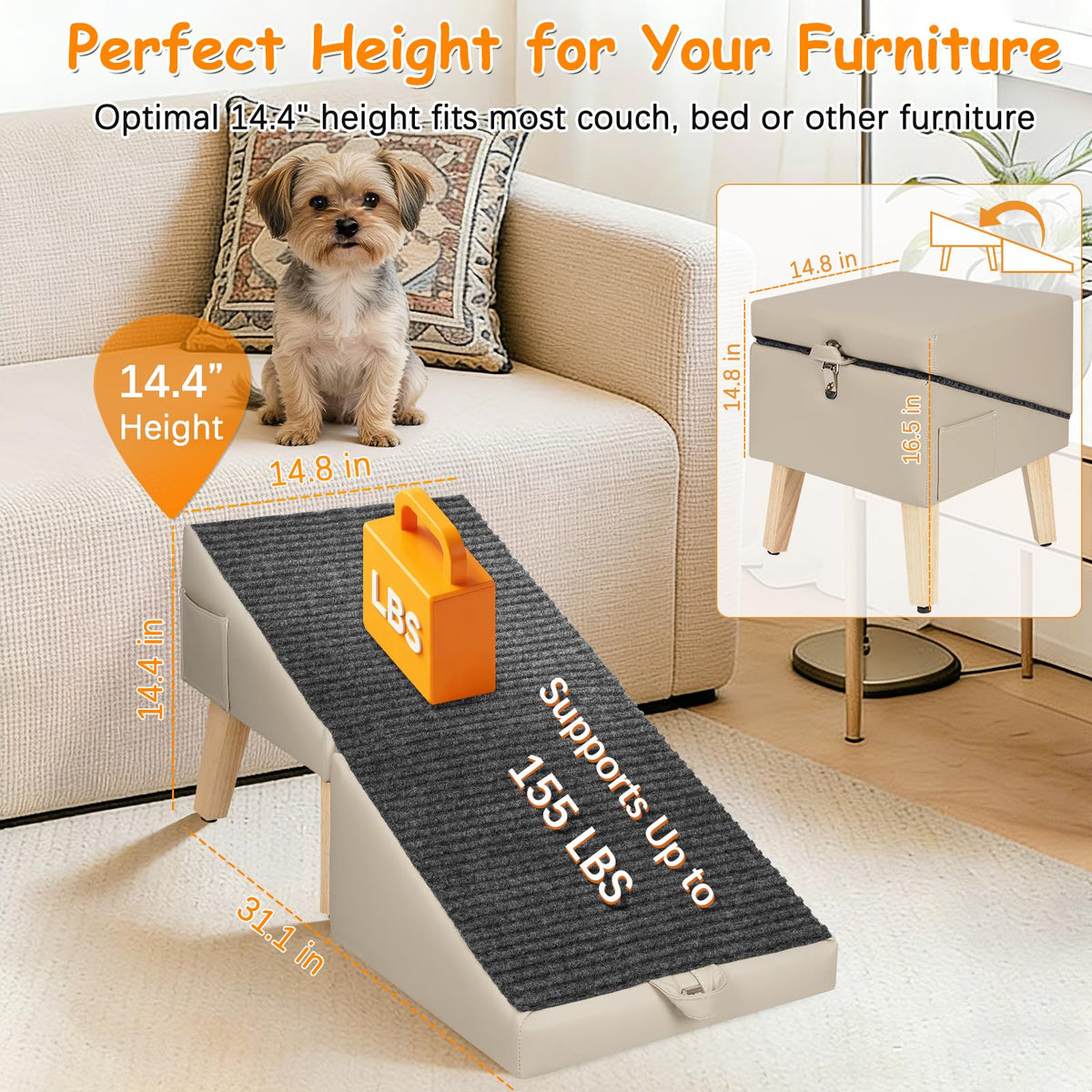 Gray Foldable Dog Ramp H22535