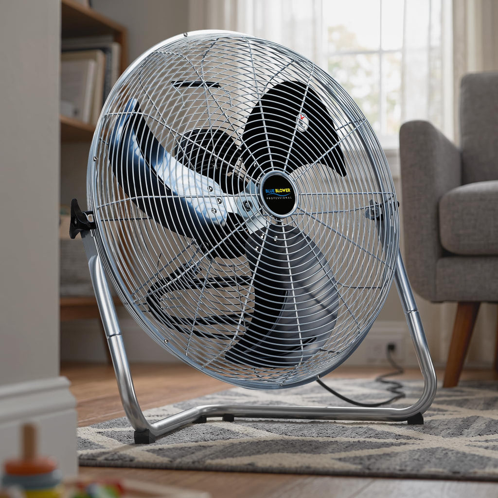 Blue 20 Inch High Velocity 4600 CFM 3 Speed Floor Fan P69765