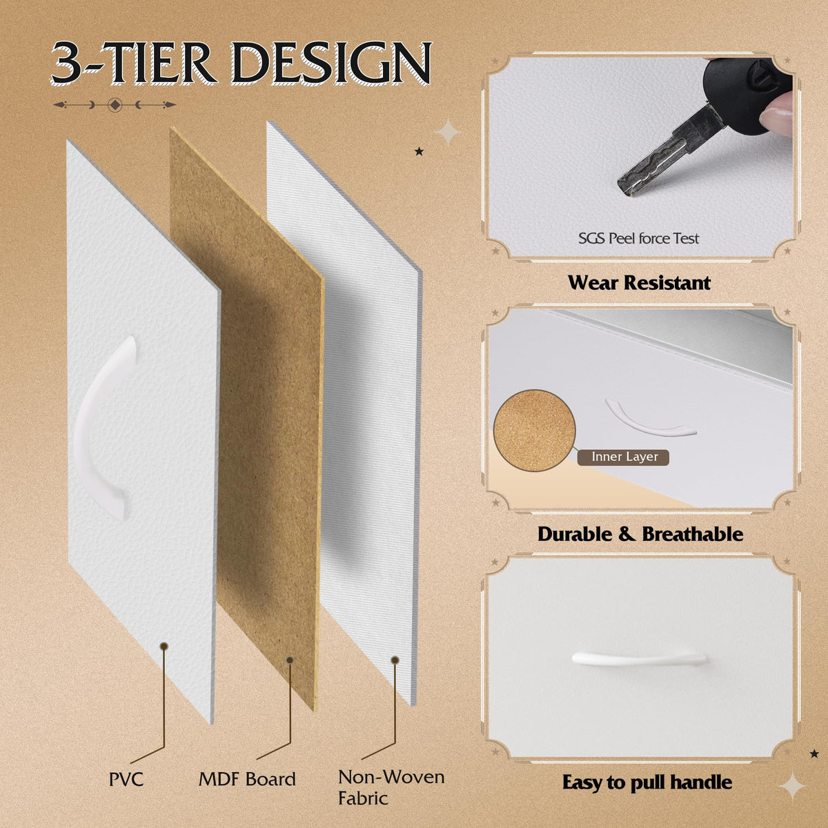 White 6 Drawer Dresser O889