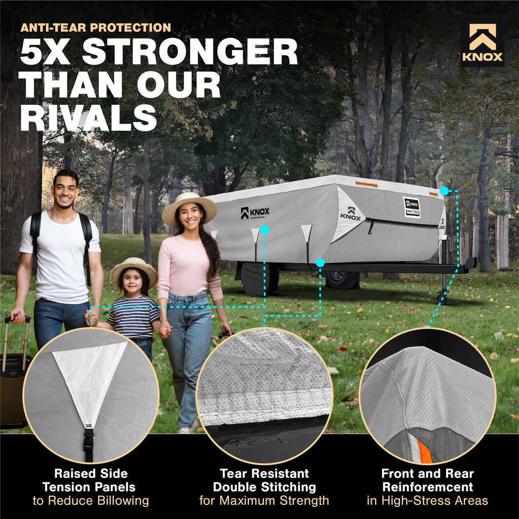 Anti-Tear 7 Layer APEX Fabric Folding Camper Cover 14-16 ft J742