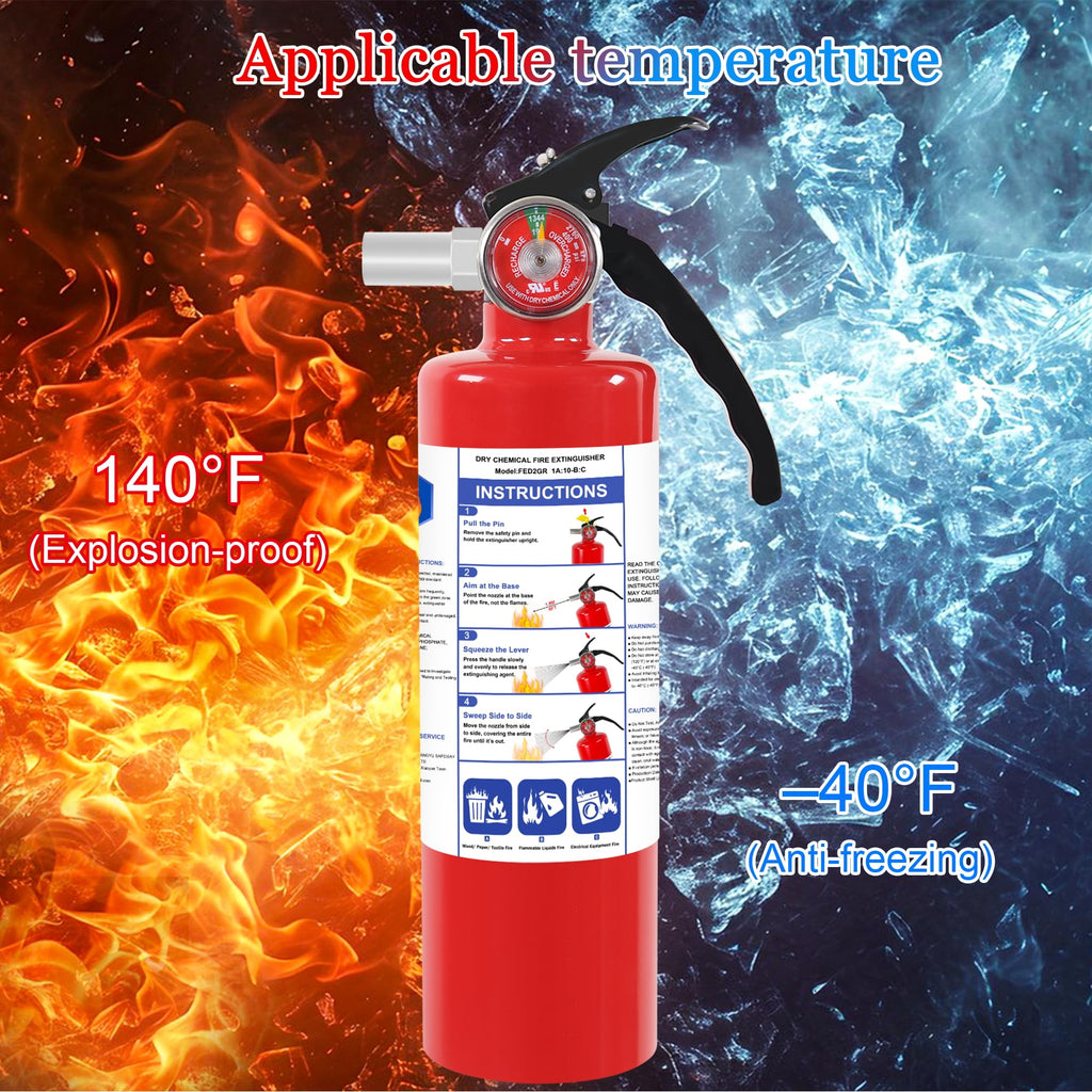 4 Pack ABC Dry Chemical Fire Extinguishers J8114